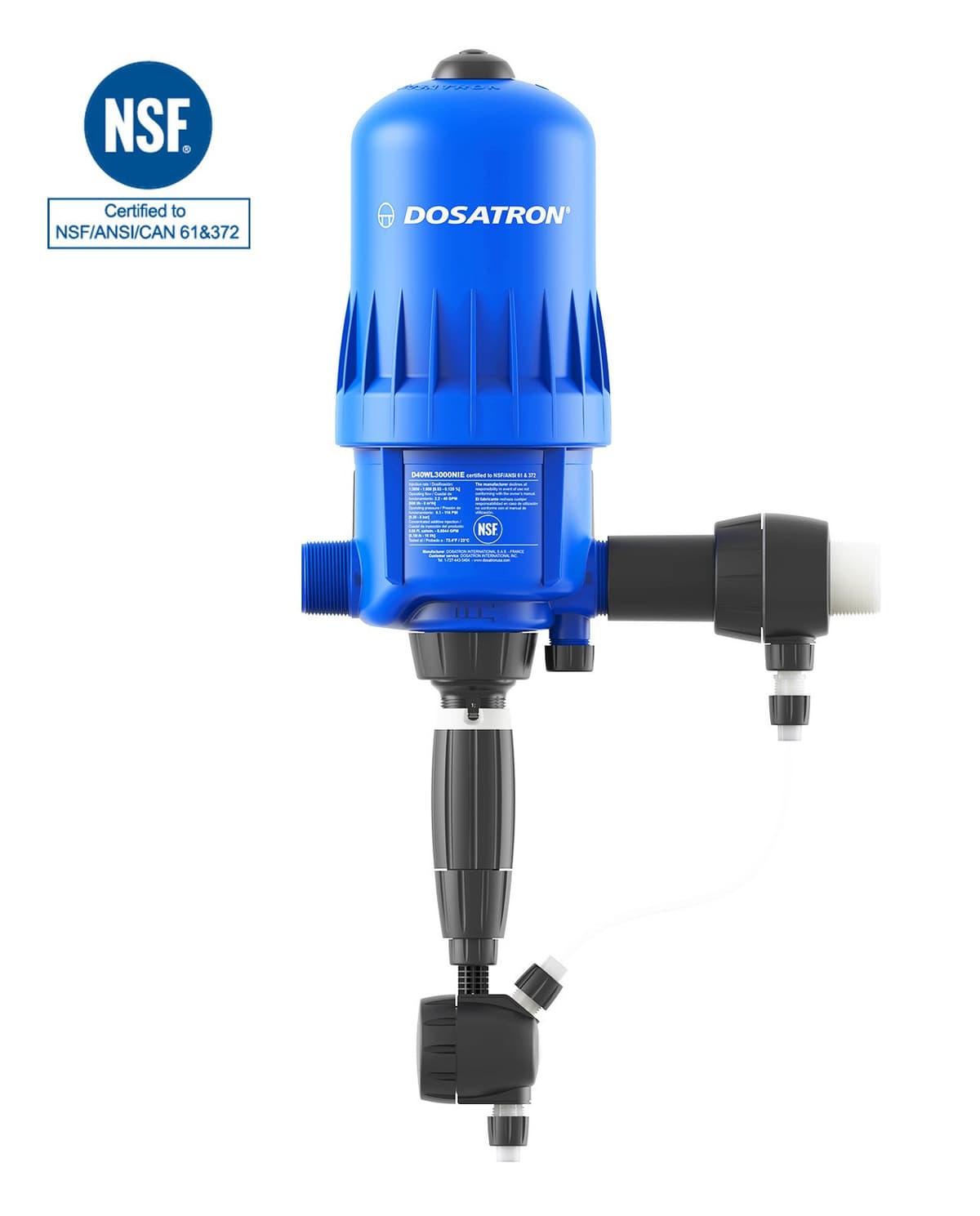 Dosatron D40WL3000NIEAFII 40 GPM Water Treatment Chemical Injector