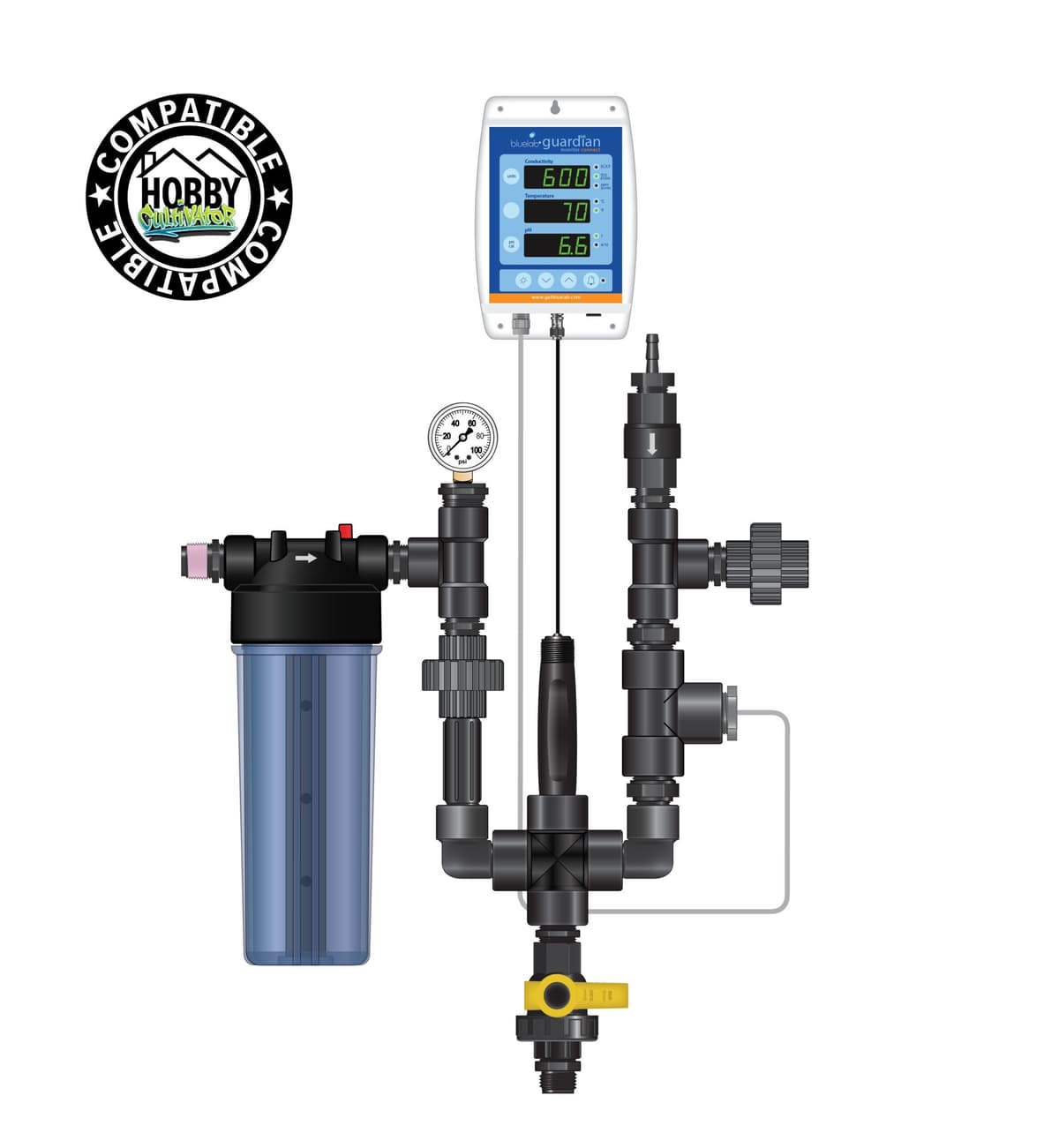 Lo-Flo Monitor Kit - Water-Powered Nutrient Delivery System - Image 1