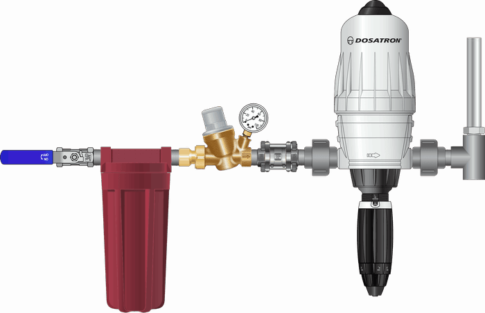 Dosatron IPK34-14GPM-WHA-HTEMP Hot-Water Industrial Plumbing Kit (IPK) - 14 GPM