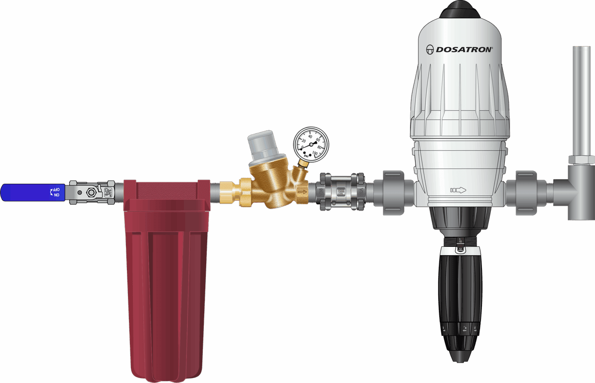 Dosatron IPK34-14GPM-WHA-HTEMP Hot-Water Industrial Plumbing Kit (IPK) - 14 GPM