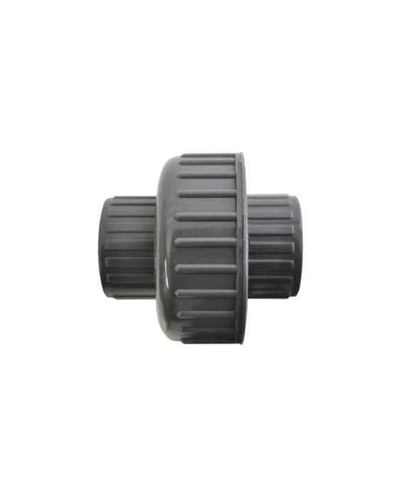 Dosatron BK034-U 3/4" union, threaded and made of Schedule 80 PVC.