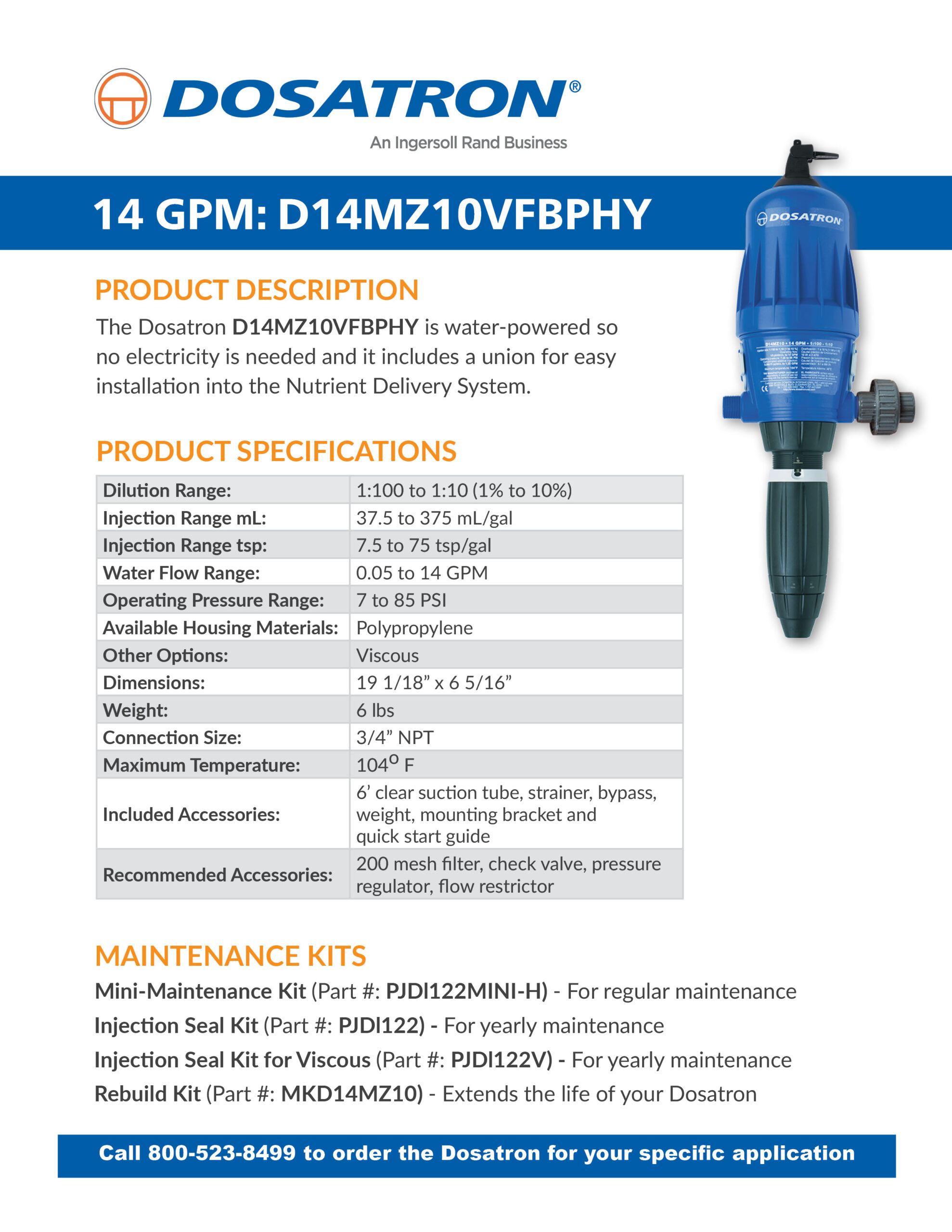 Specification Sheet