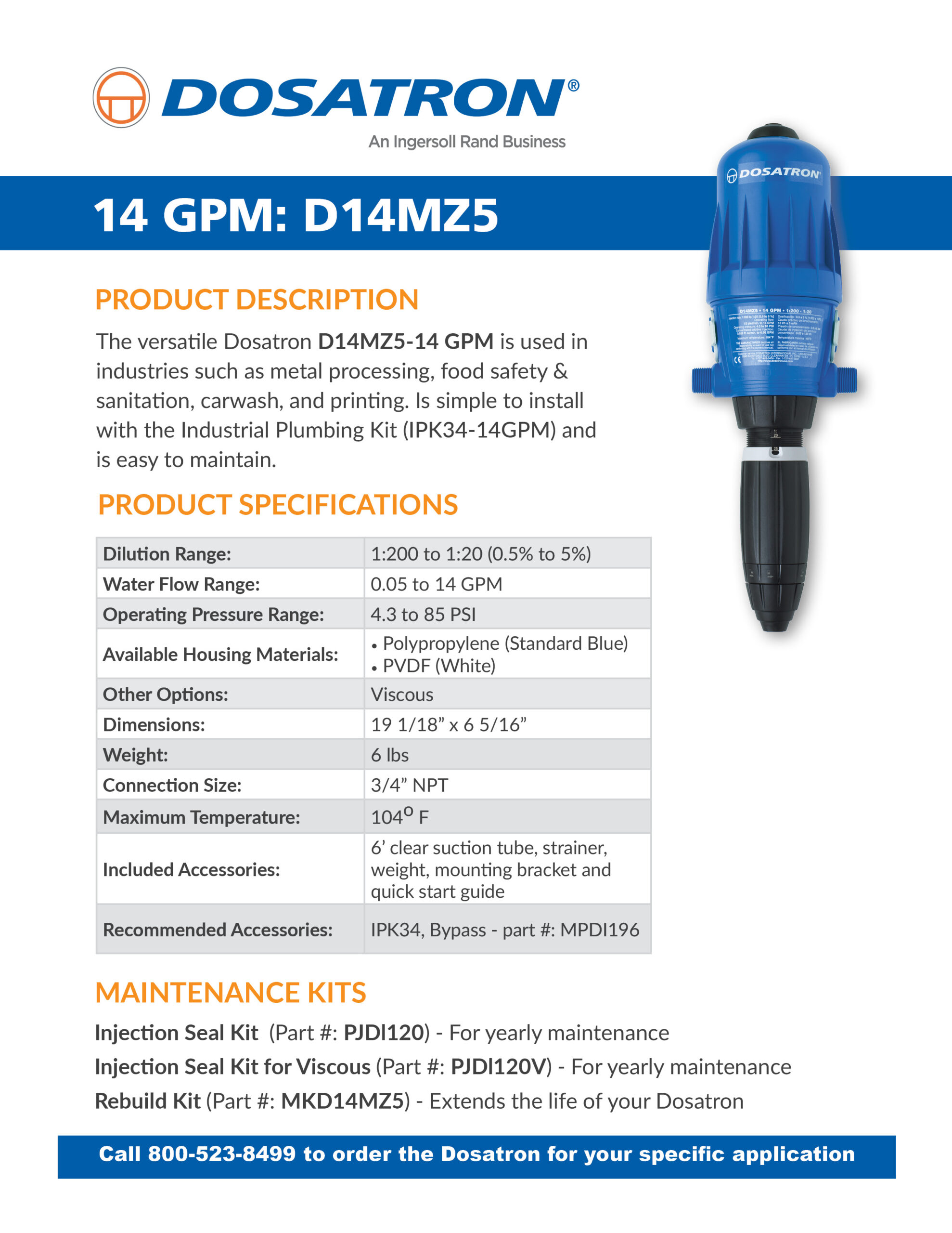 Specification Sheet