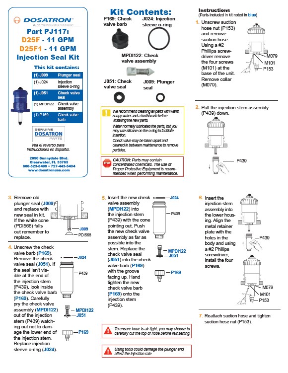 Seal Kit Instructions