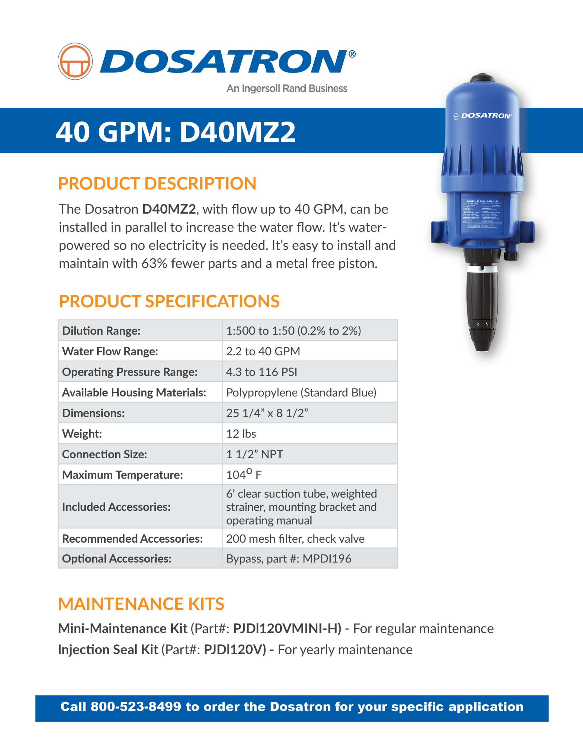 Specification Sheet
