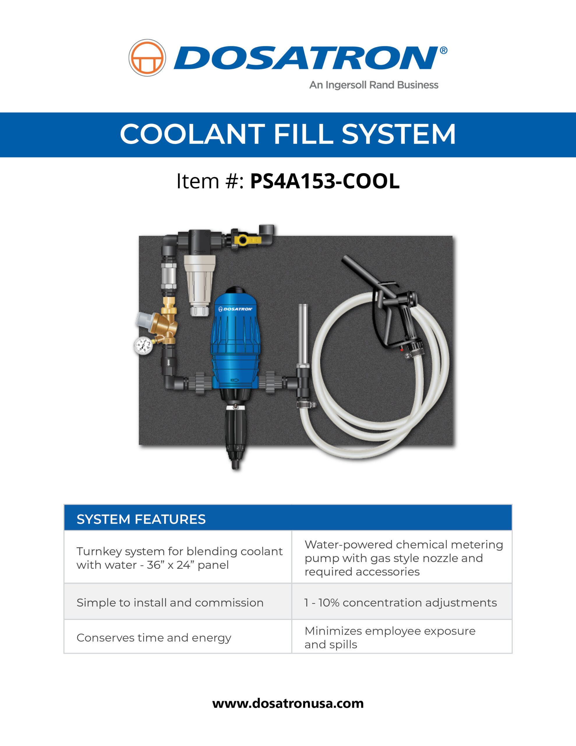 Coolant Blend System Specs