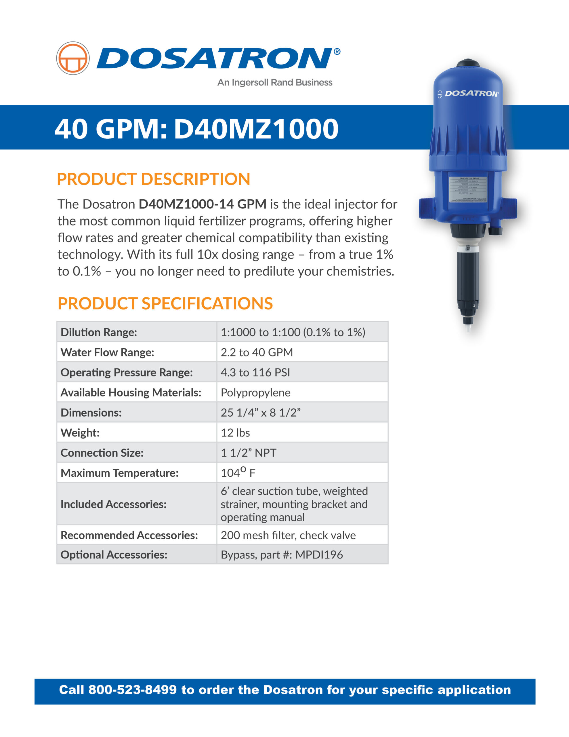 Specification Sheet