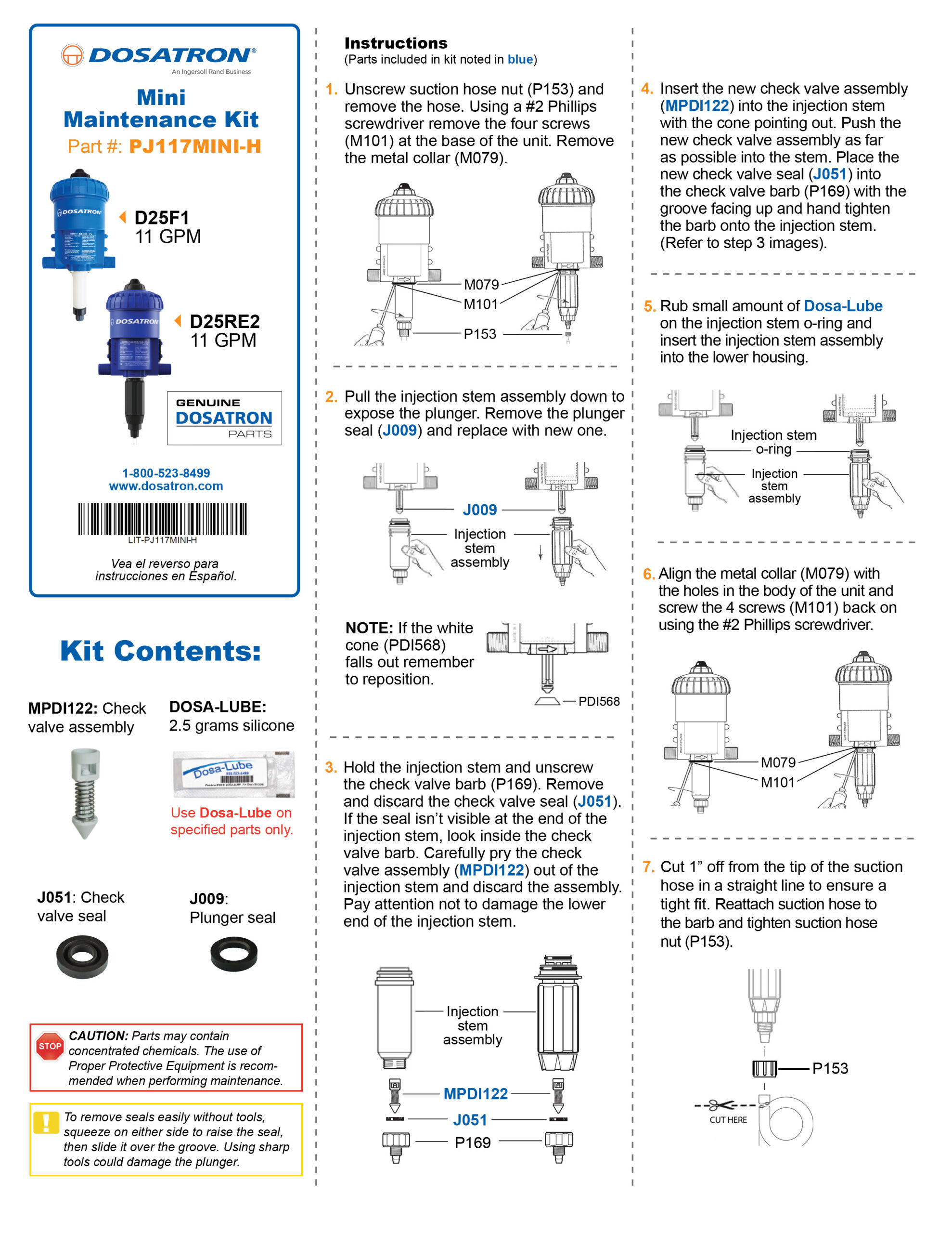 Mini Maintenance Kit Instructions