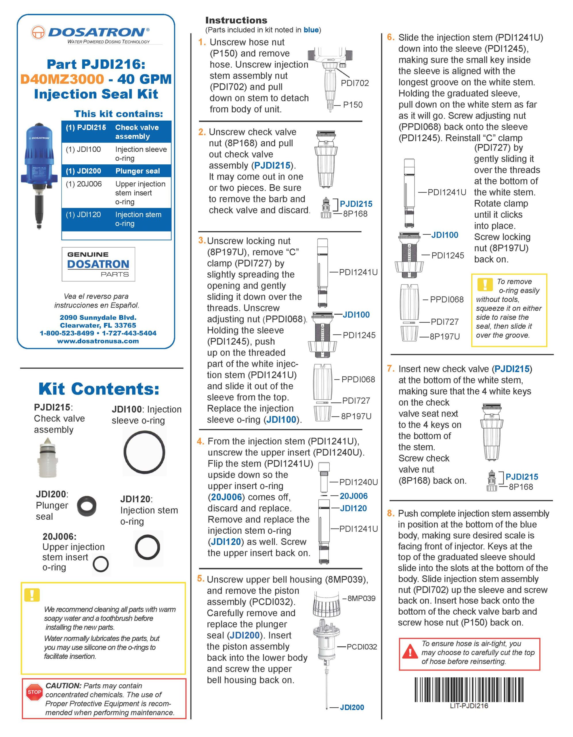 Seal Kit Instructions