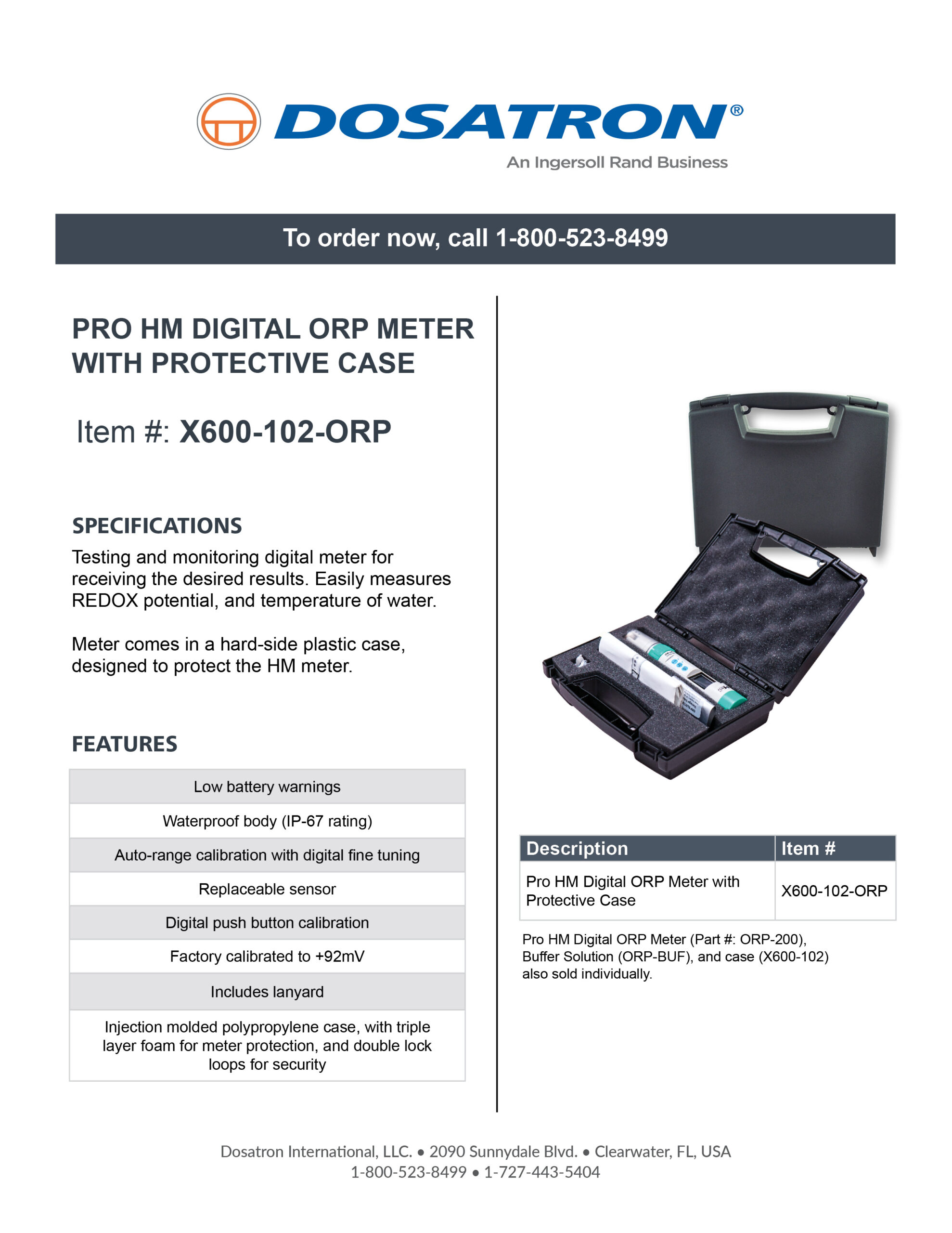 Meter with Case Specification Sheet