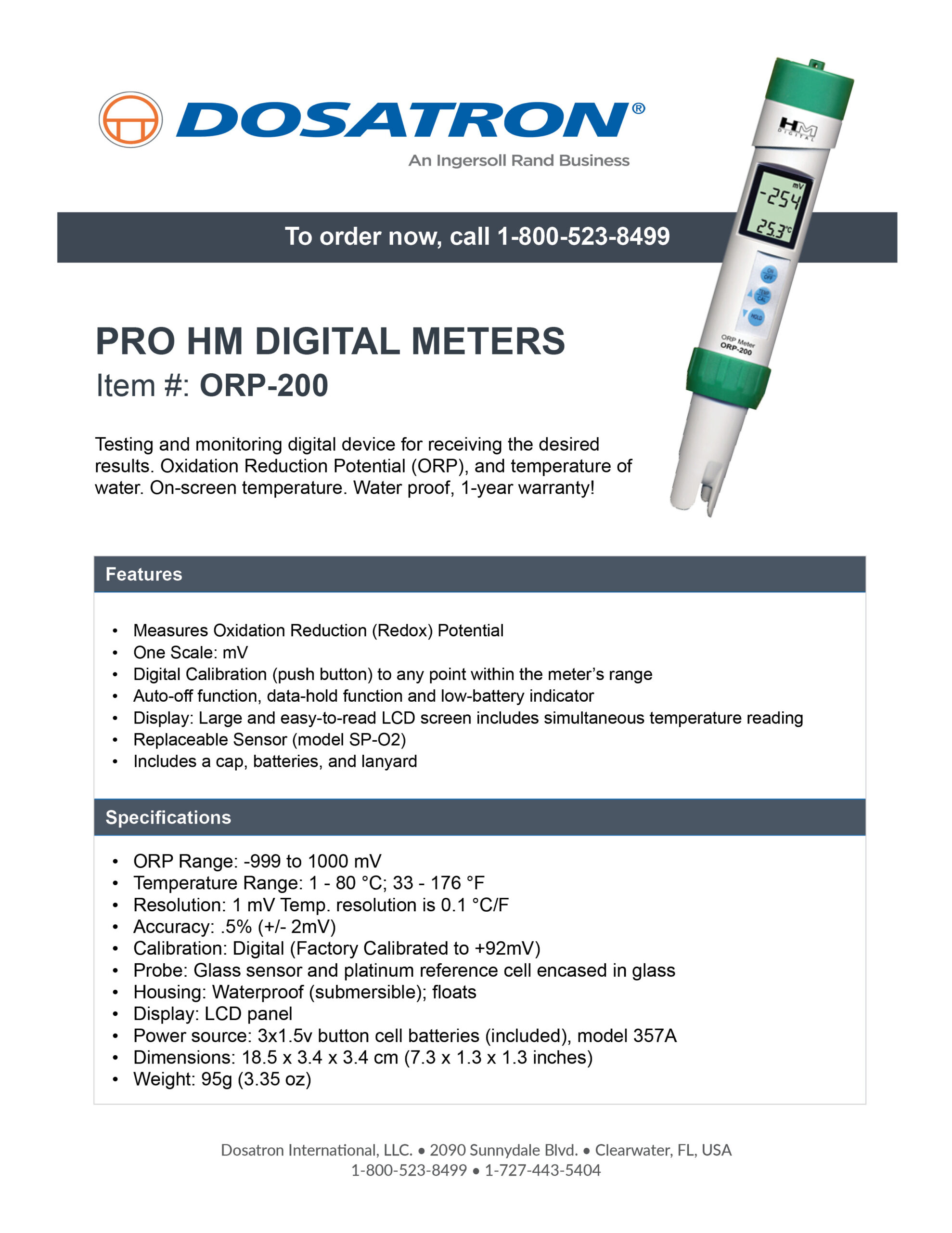 Meter Specification Sheet