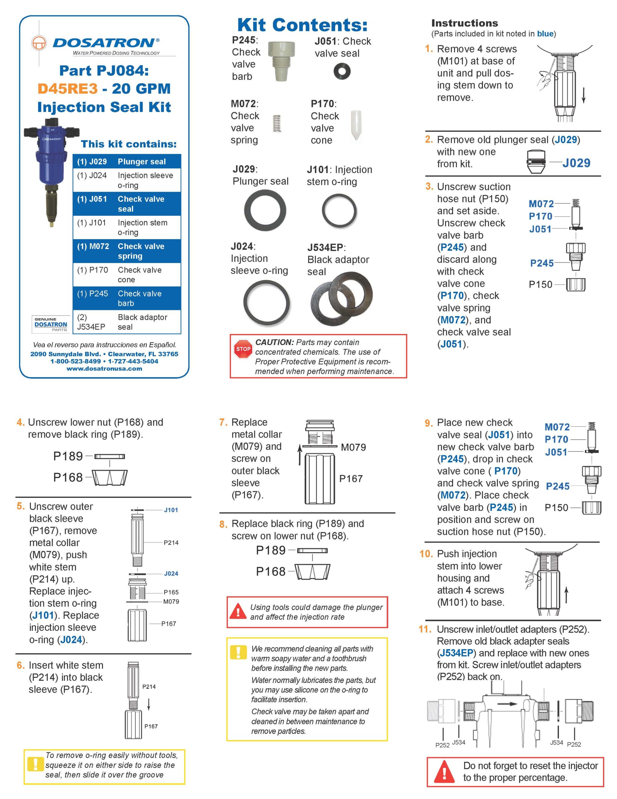 Seal Kit Instructions