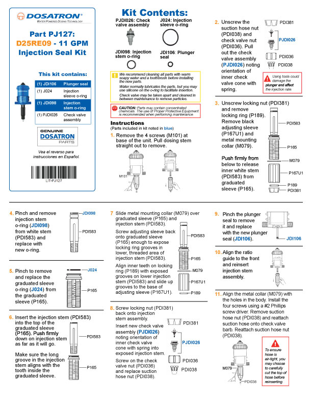 Seal Kit Instructions