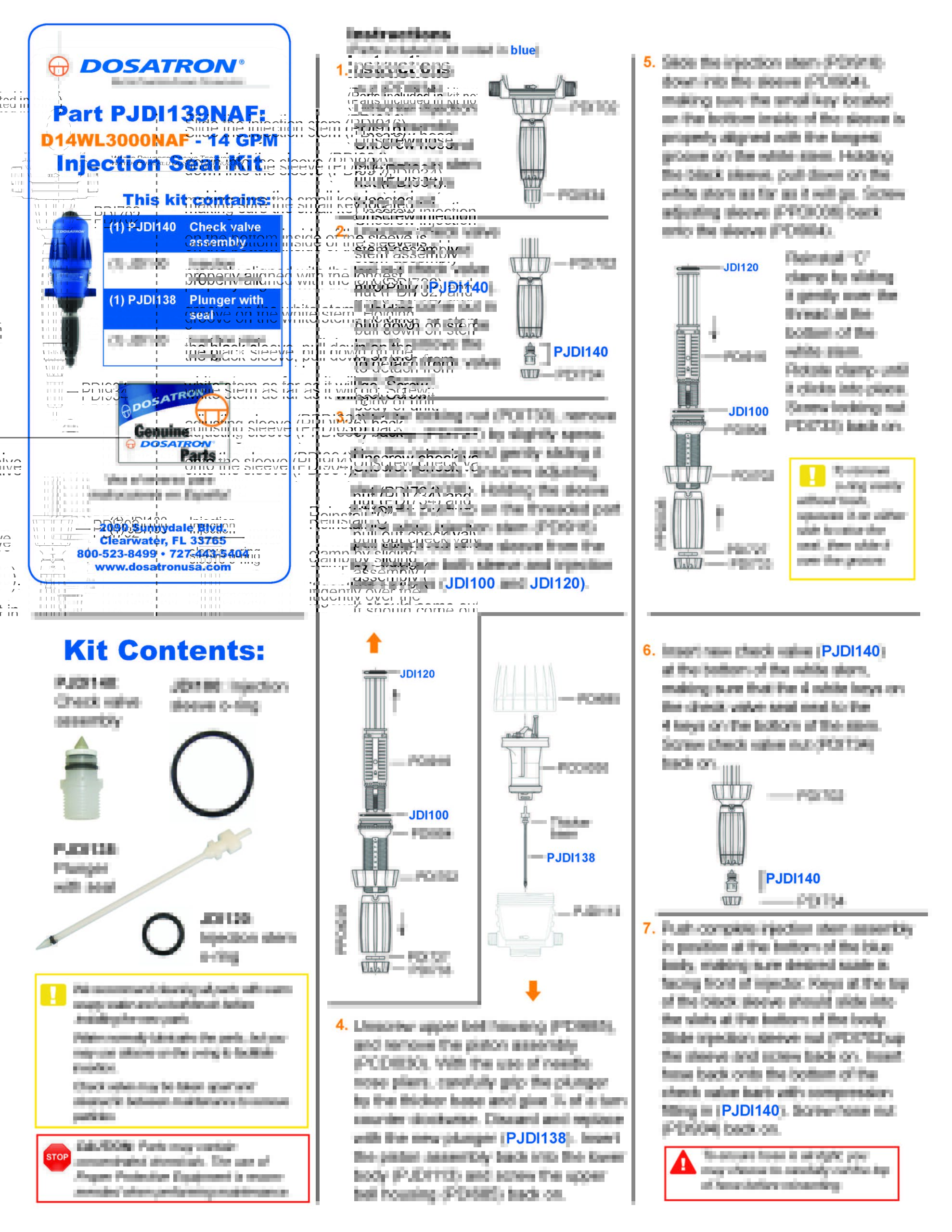 Seal Kit Instructions