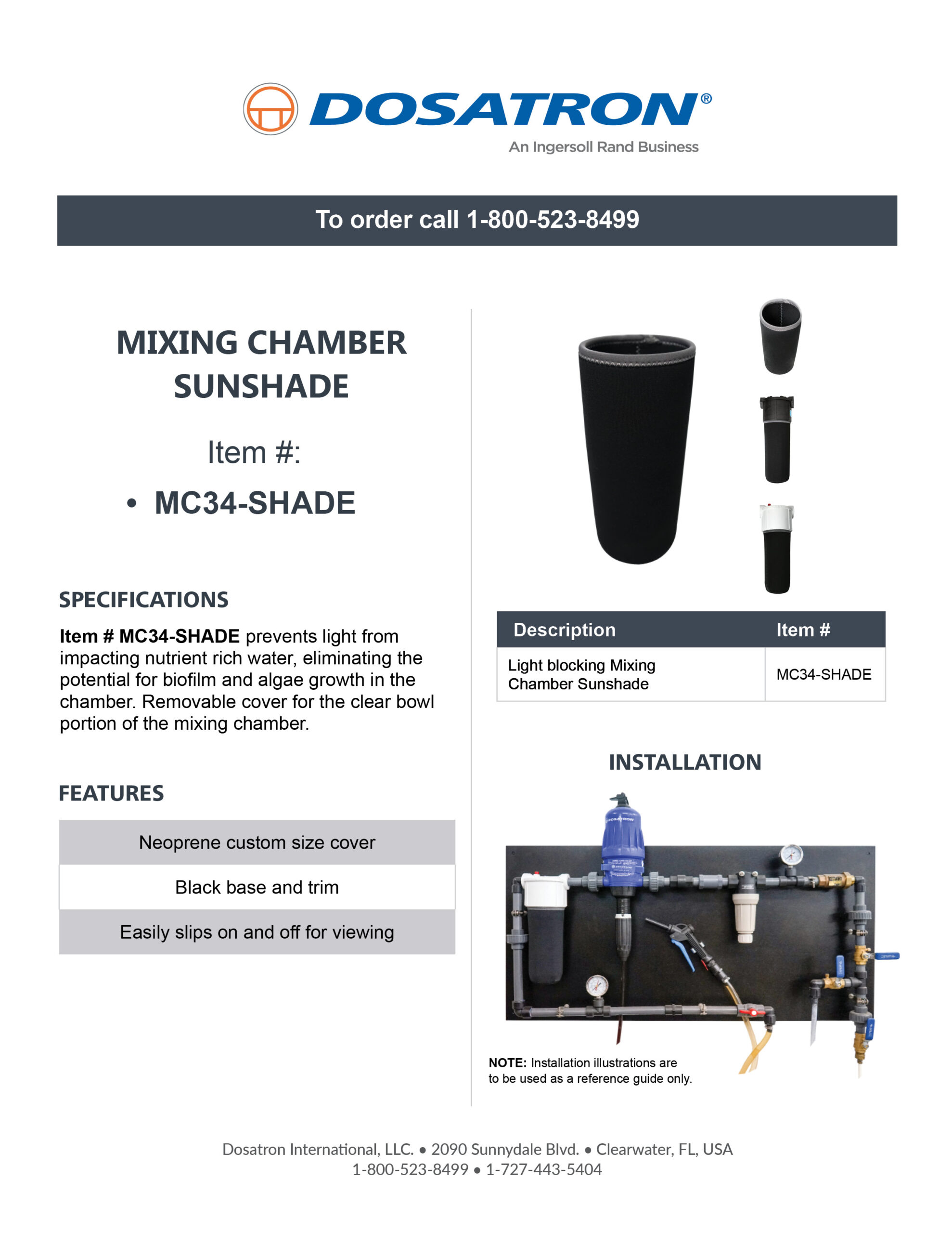 Sunshade Specifications