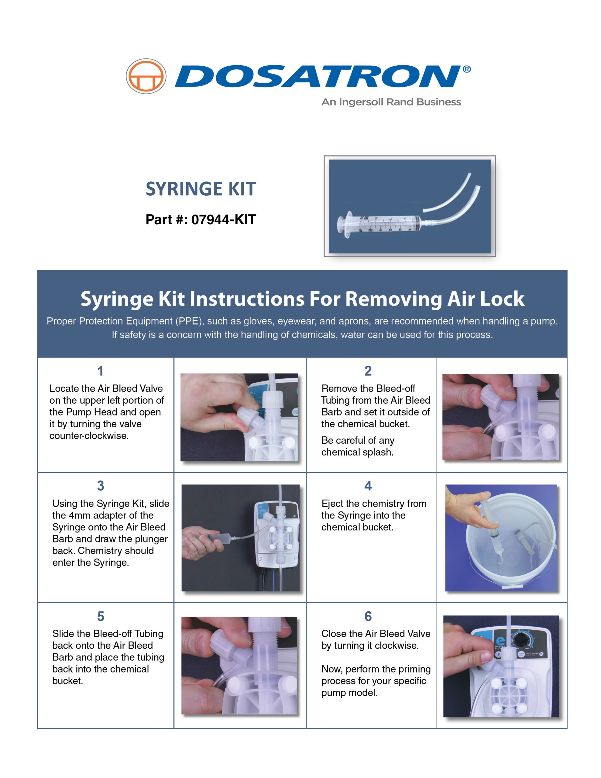Removing Air Lock Instructions