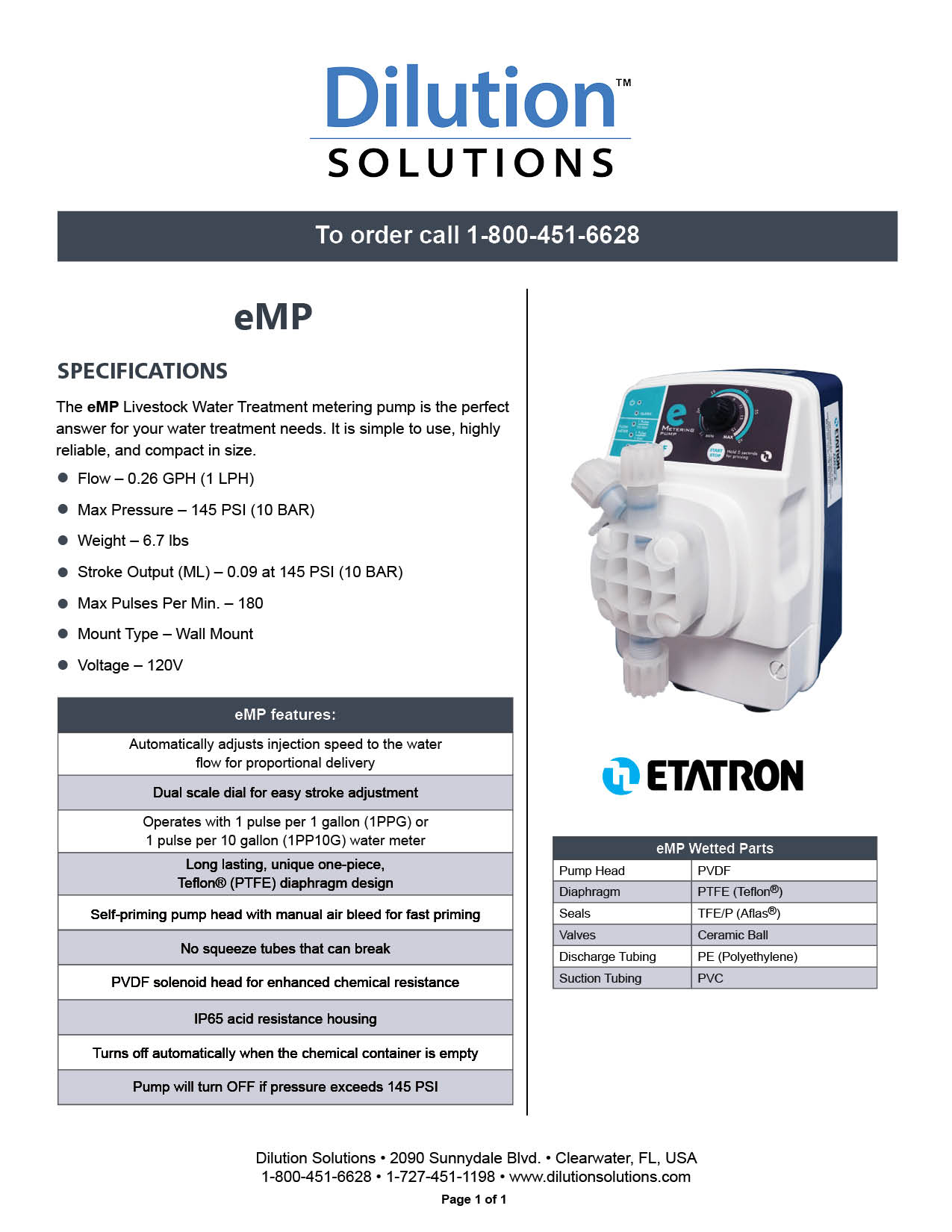 Specification Sheet