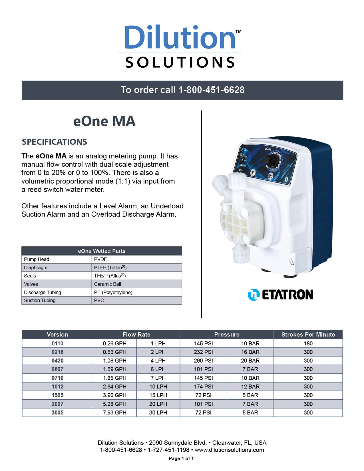 Specification Sheet