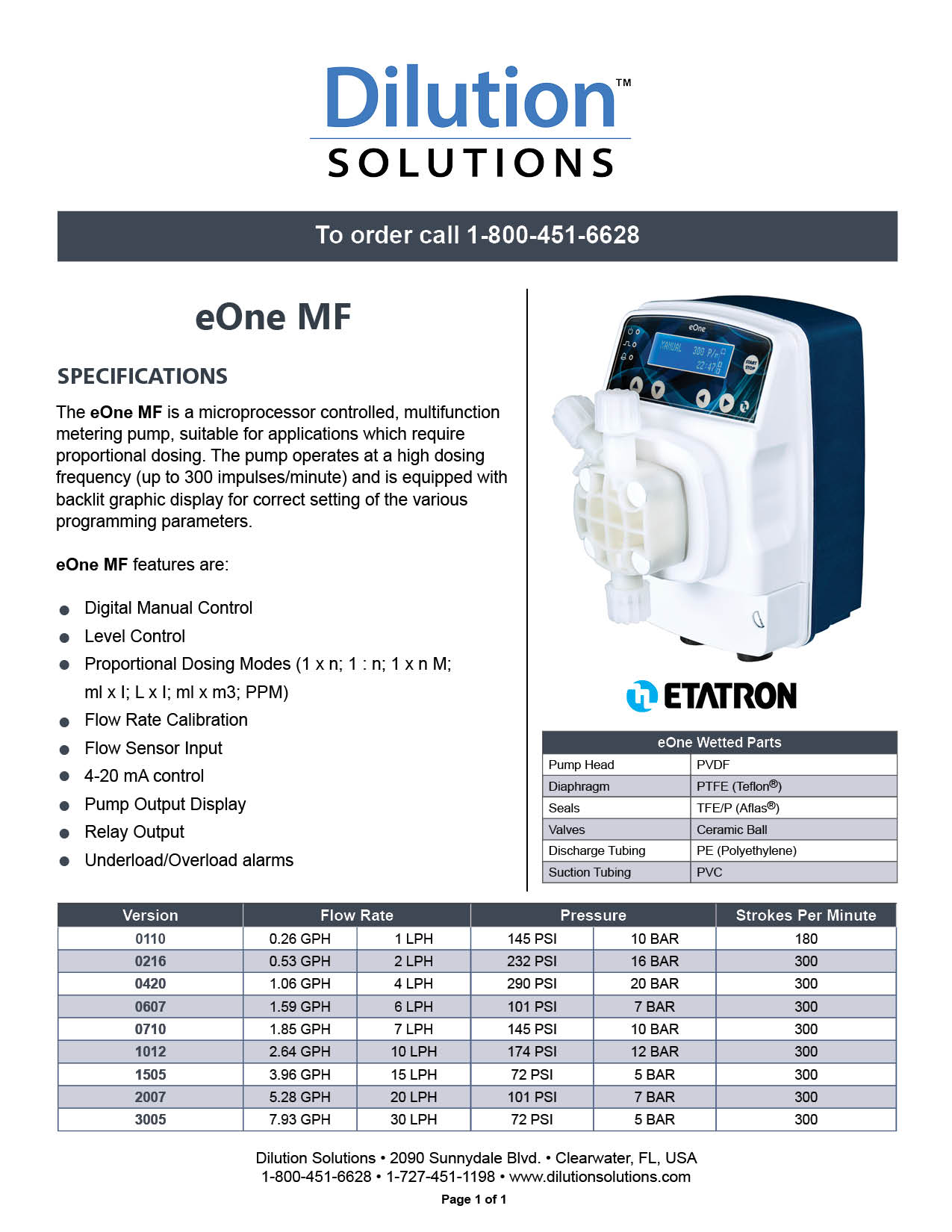 Specification Sheet