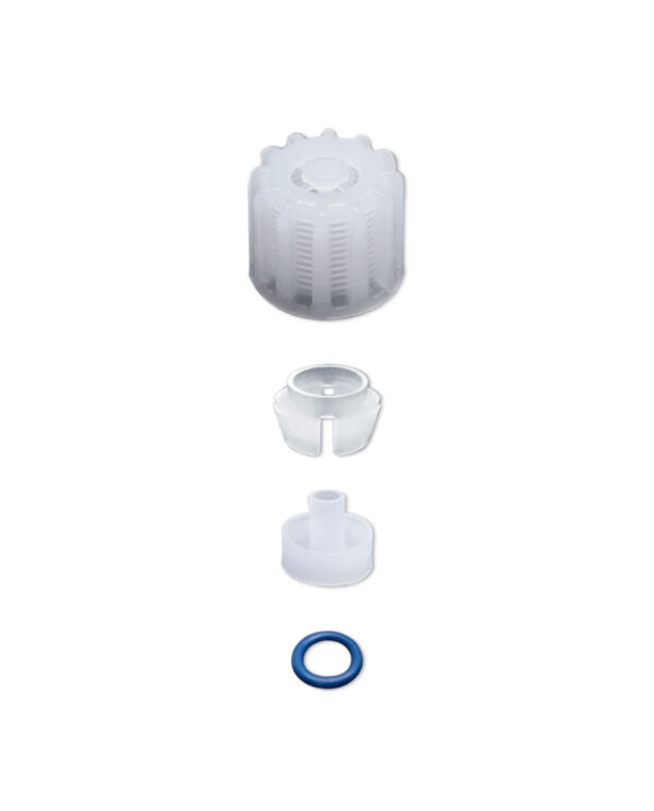 Discharge and Suction Valve Replacement Tube Fittings - Nipple, Tube Nut, and O-Ring Kit, 20 - 30 LPH