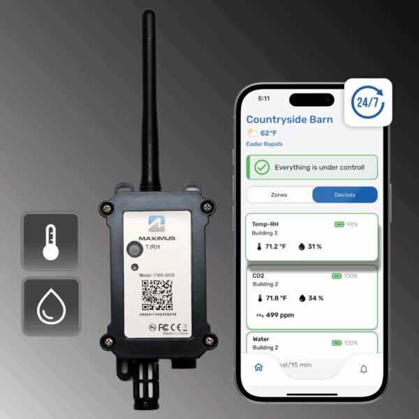 MAXIMUS Wireless Temperature and Humidity Sensor